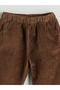 Baby Beige Crew Neck Baby Boy Sweatshirt and Pants 2-Piece Set - 6