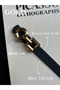 7-Piece Spire Interlocking Ring Pattern Women's Gold Buckle Belt Coat Belt Dress Belt Trouser Belt - 2