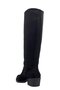 Black Suede Short Heeled Women's Boots - 3