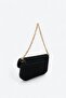 Black - Black Suede Women's Shoulder Bag Sp1171 - 3