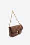 Brown - Brown Suede Women's Shoulder Bag Sp1171 - 2