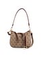 Dark Beige - Claret Red Monogram Women's Shoulder Bag Sp1259 - 7