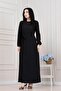 Crew Neck Başak Dress-Black - 3