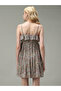 Green Strappy Printed Mini Dress - 3