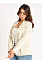 Beige Tonal Embroidered Shrug - 2