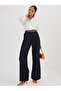 Navy Blue Wide Leg Jeans - 5