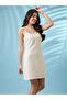 Beige Strappy Crochet Sheath Mini Dress - 2