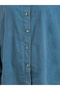 Blue Long Sleeve Acid Wash Shirt - 3