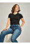 Black Basic Fitted Ribbed Top - 5