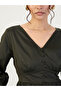Olive Cotton Corset Detailing Maxi Dress - 4