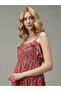 Pink Strappy Printed Mini Dress - 8