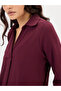 Wine A-Line Midi Dress with 3/4 Sleeves - 4