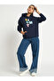 Navy Oversized Graphic Hoodie - 6