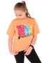 Girl's Printed Crew Neck Short Sleeve T-Shirt