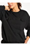 Black Flap Detail Terry Sweatshirt - 3