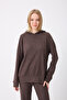 Women's Corded Fabric Knitted Fabric Bat Sleeve Hooded Flared O Oversized Comfortable Fit Bottom Top Set