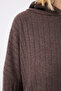 Women's Corded Fabric Knitted Fabric Bat Sleeve Hooded Flared O Oversized Comfortable Fit Bottom Top Set - 5