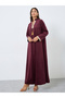 Velvet Look Jalabiya with Lace Trim - 2
