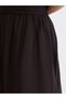 Black Pleated Waistband Midi Skirt - 5