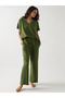 Green Cotton Short Sleeve Knit T-Shirt - 6
