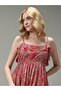 Pink Strappy Printed Mini Dress - 7