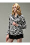 Black Animal Print Satin Shirt - 2