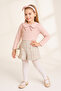 Girls Ruffle Collar Blouse & Plaid Skort 2-Piece Set Ak4155