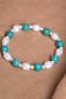 Certified Turquoise (Turquoise)-Pearl Natural Stone Silver Apparatus Bracelet Odt051 - 5