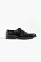 Men's Black Patent Leather Genuine Leather Double Buckle Classic Shoes - 3