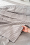 Maisa Gray Embroidered Double Duvet Cover Pique Set - 7 Piece Dowry Set - 7