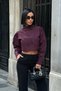Asymmetrical Collar Poplin Burgundy Shirt