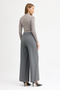 Wide Leg Cut-Out Detailed Fabric Trousers - 2