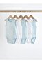 100% Cotton Blue Bear Printed Baby Vests Pack of 5