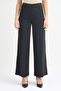 Wide Leg Cut-Out Detailed Fabric Trousers - 4