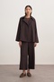 Women's Gabardine Double-Breasted Shirt Brown