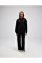 Ef526-Bk Women's Black Hooded Sweat - 3