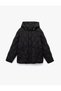 Drawstring Waist Long Sleeve Pocketed Water-Repellent Hooded Quilted Puffer Coat - 4