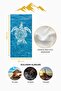 Digital Printing Beach Sea Towel Turtle Patterned Peshtamal Hvl0121 - 4