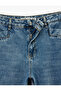 Buttoned Pocketed Regular Fit Cotton Wide Leg Jean Trousers - Wide Leg Jeans - 7