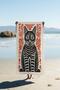 Digital Printing Beach Sea Towel Cat Patterned Peshtamal Hvl0139