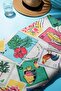 Digital Printing Beach Sea Towel Postage Stamp Patterned Peshtamal Hvl0094 - 2