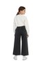 Girl's Holiday Casual Wide-Leg Palazzo Jeans-Sweatshirt Two-Piece Set - 2