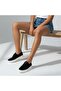 Black Suede Genuine Leather Elastic Women's Casual Sneaker