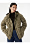 Drawstring Waist Long Sleeve Pocketed Water-Repellent Hooded Quilted Puffer Coat