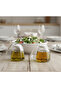 Set of 2 Mini Acrylic Practical Oil Bottle, Vinegar Bottle, Sauce Bowl Set 200 ml