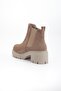 Women's Heeled Boots Mink Suede Side Elastic Zipperless Thick Sole - 5