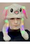 New Season Cute Movable Rabbit Earmuff for Children and Adult 3 Modes LED Light Plush Beanie - 5