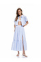 Short Sleeve Lemon Embroidery Detailed Poplin Crop Shirt - 2