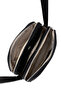 Women's Faux Leather Black Pattern Messenger Bag - 4