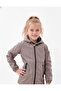 Girl's Dark Cream Lined Waterproof and Windproof Double Zipper Raincoat - 2